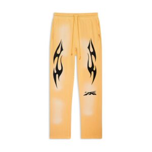 Hellstar Sports Yellow Sweatpants with Black Hellstar at 40% Off