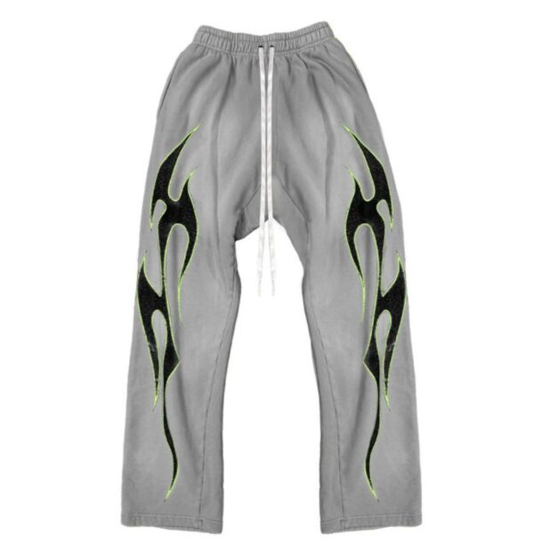 Buy Premium Quality Hellstar Studios Flame Sweatpants Grey 40% Off